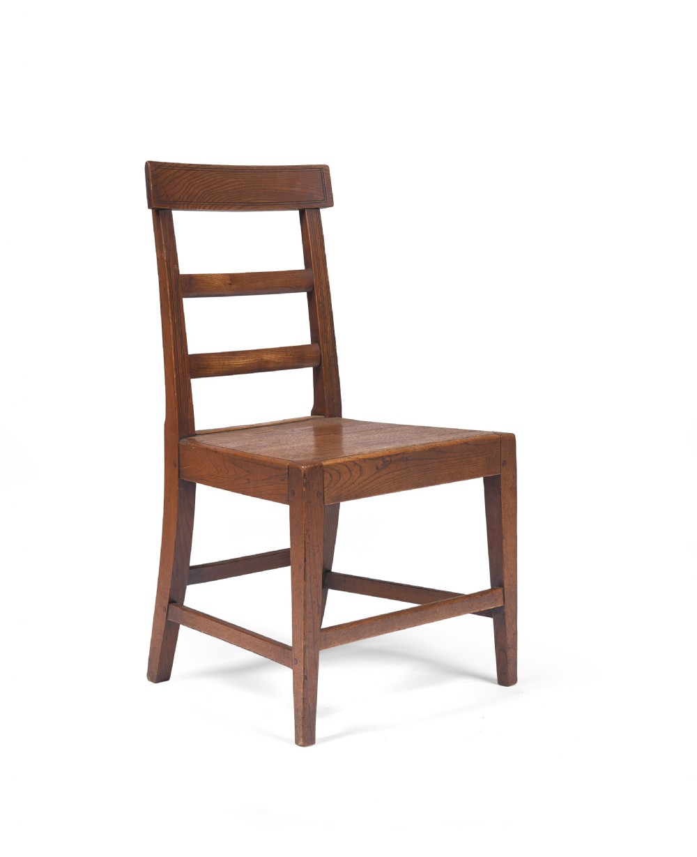 A solid elm and wych elm side chair, west coast of Scotland c.1820
