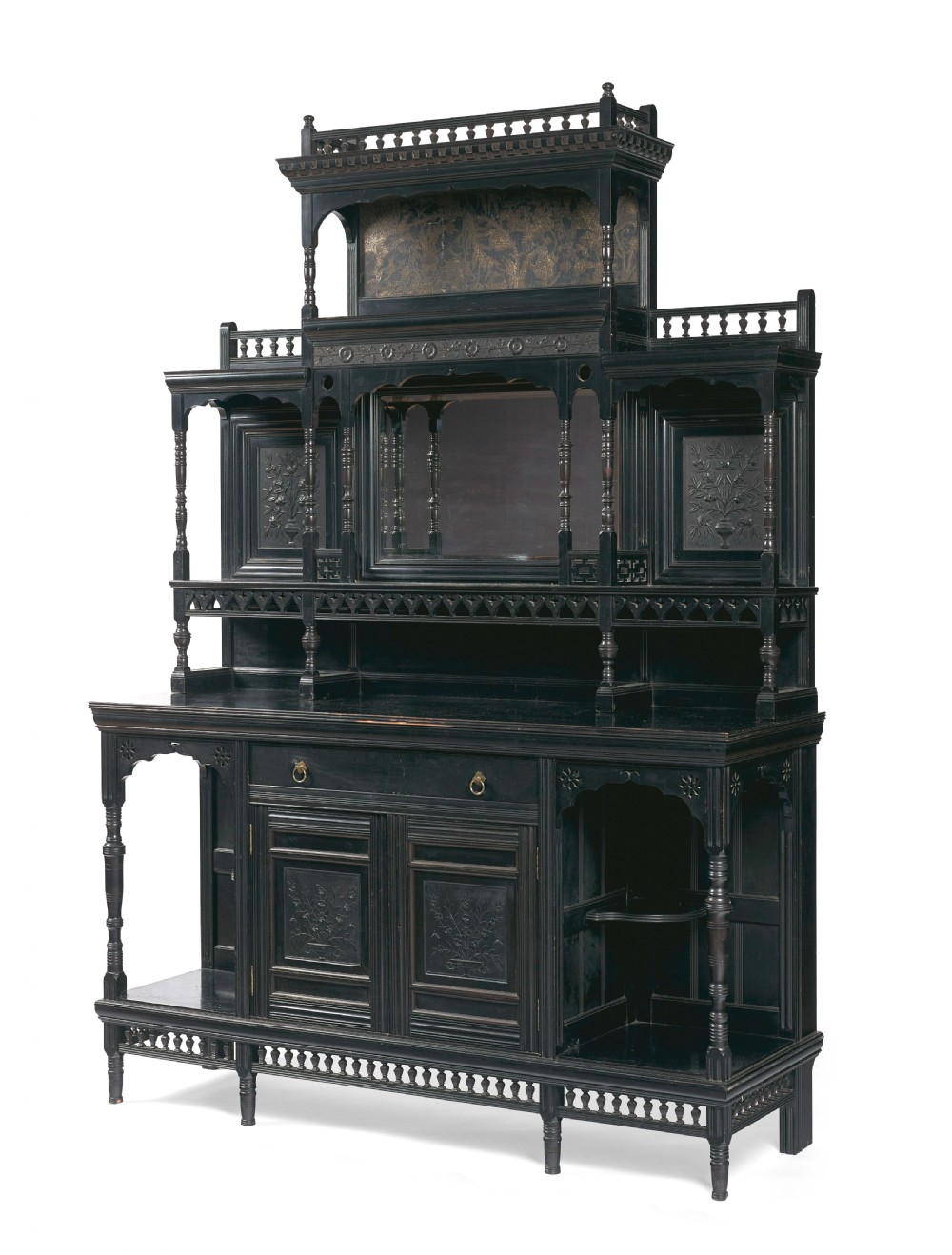 An Art Furniture ebonised cabinet attributed to Collinson & Lock, London 1870s