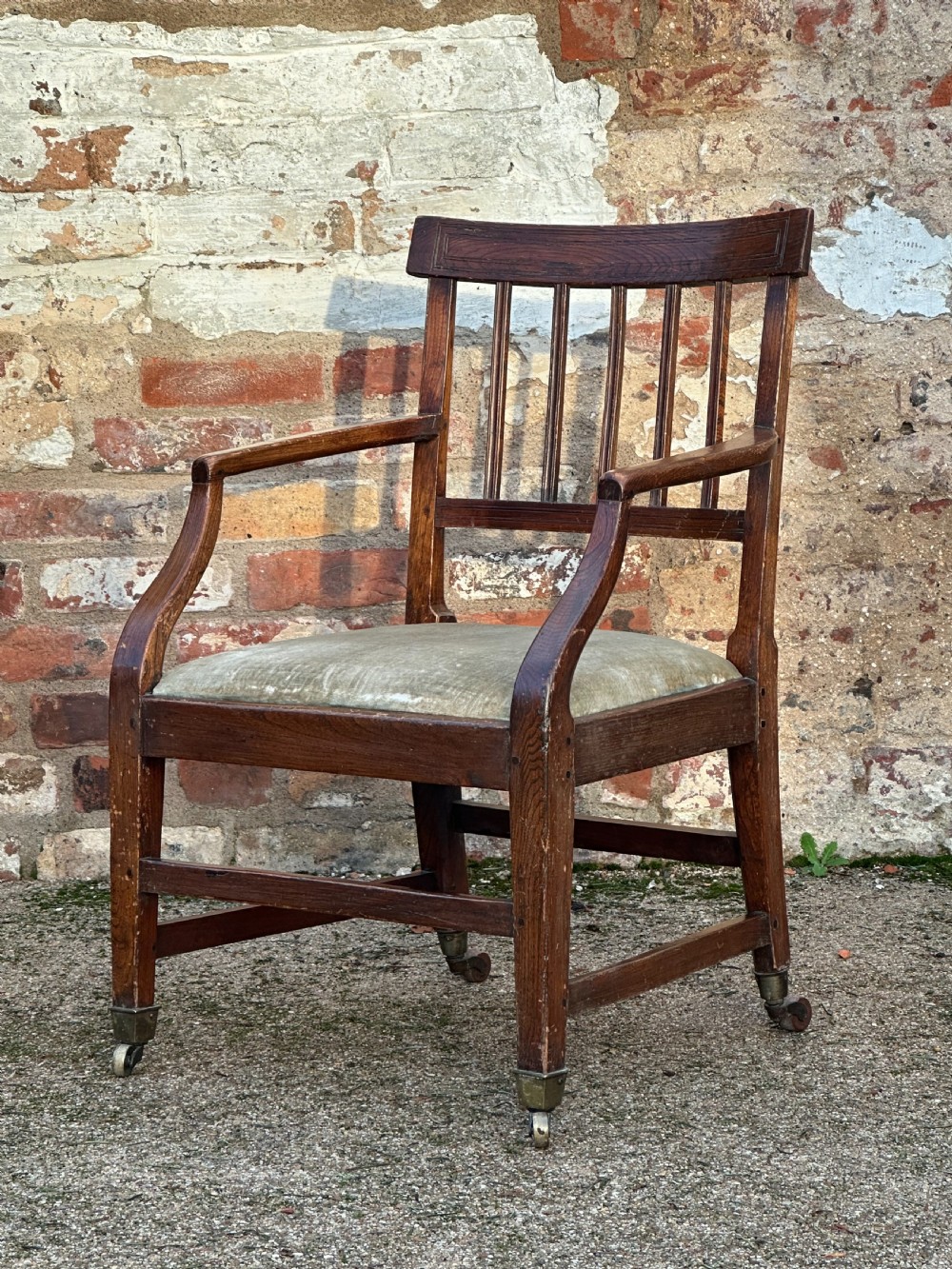 A Scottish George III wych elm armchair, probably Perthshire c.1800 View IV
