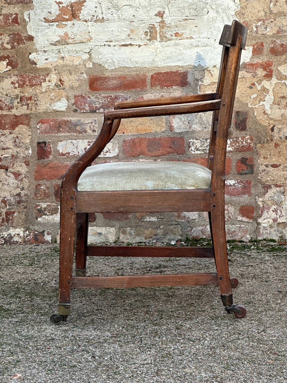 A Scottish George III wych elm armchair, probably Perthshire c.1800