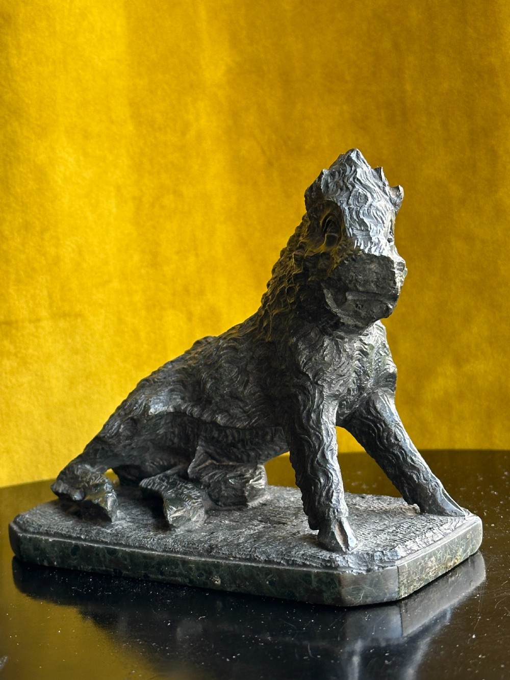 After Pietro Tacca, a Grand Tour carved serpentine wild boar sculpture, probably Florence,19th century