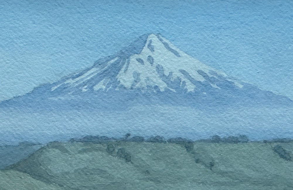 John Lysaght Moore (New Zealand 1897-1965) 'Mount Egmont' watercolour painting View II