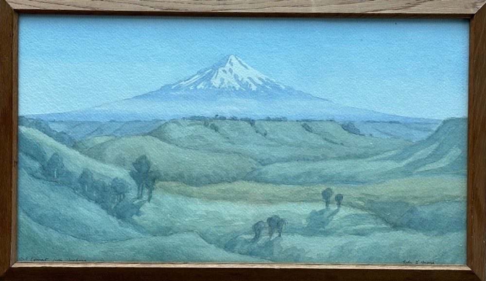 John Lysaght Moore (New Zealand 1897-1965) 'Mount Egmont' watercolour painting View VI