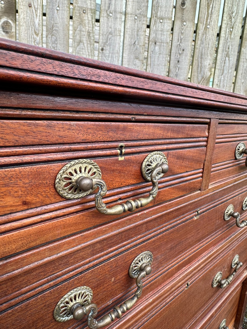 A small 19th century walnut chest of drawers, probably London made, c.1870 View X
