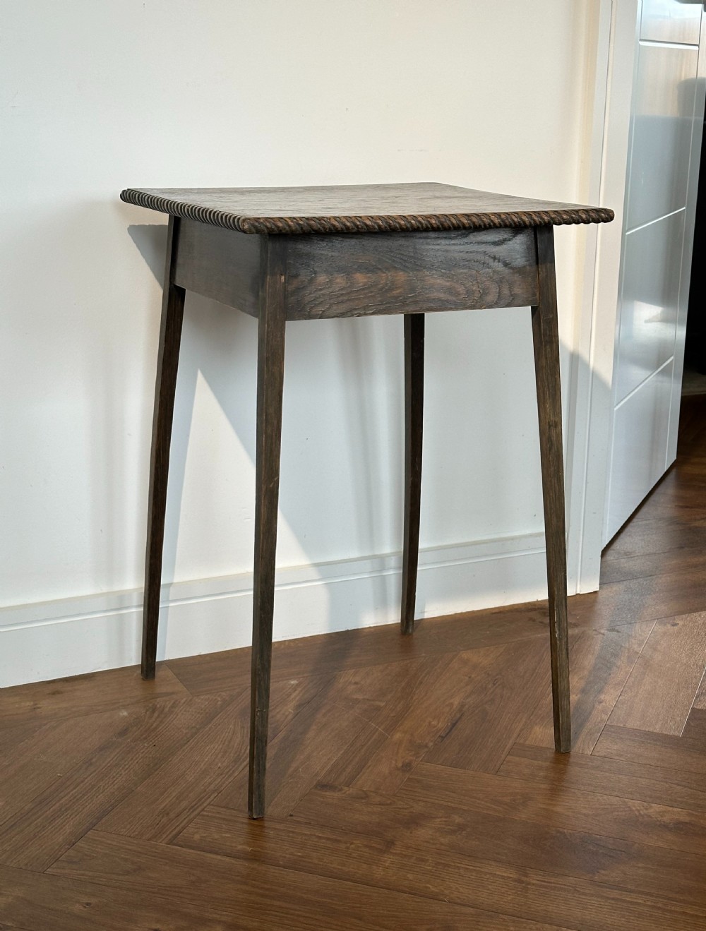 An Arts and Crafts green ash 'spider leg' table in the manner of Liberty of London, c.1900 View III
