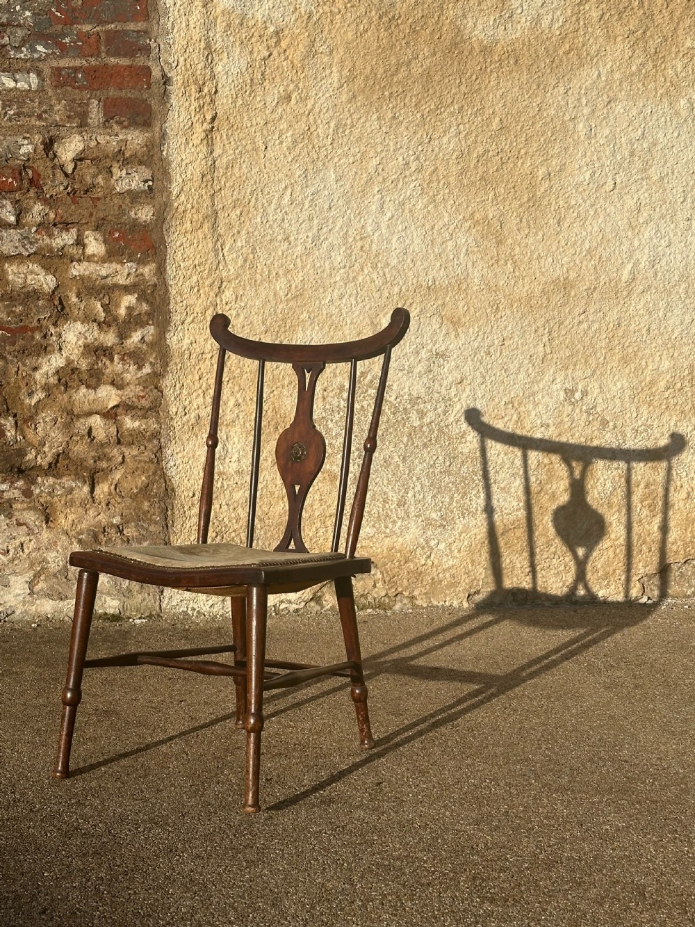 A pair of Art Furniture mahogany side chairs in the manner of/ and quite possibly by the firm J S Henry, London and Glasgow c.1895 View IV