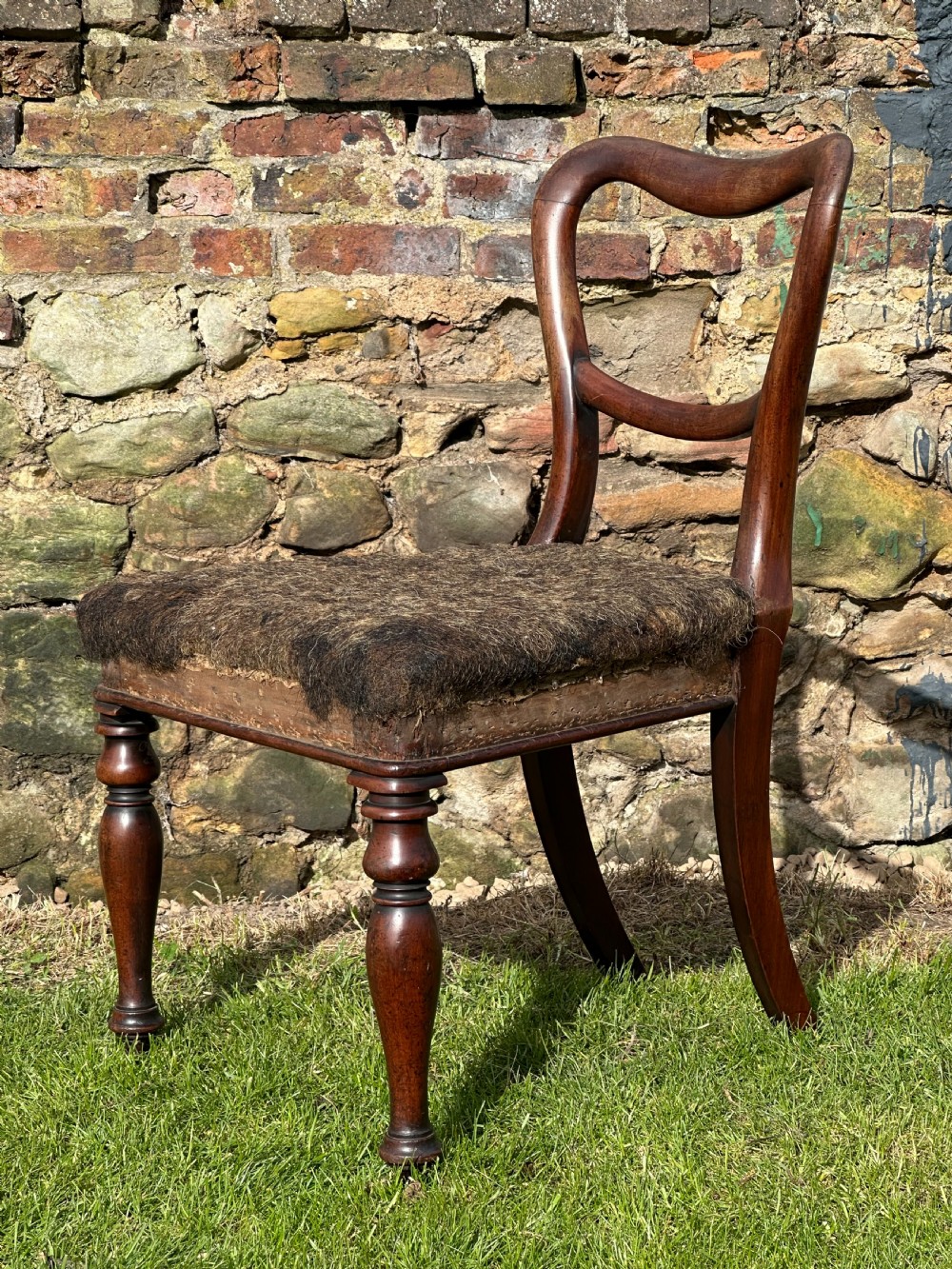 A Gillows style mahogany Gentleman's Club or Library side chair, c.1835