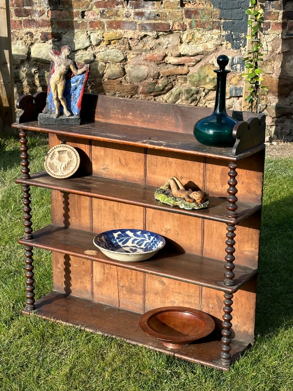 A characterful set of 19th century vernacular shelves View III