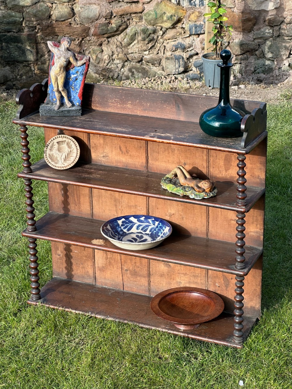 A characterful set of 19th century vernacular shelves View V