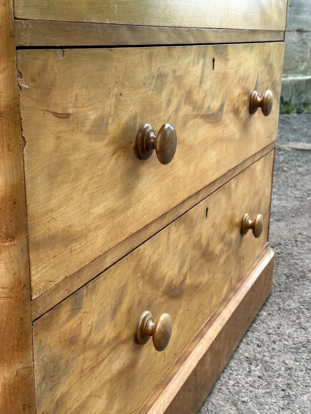 A super quality satin birch chest of drawers in the manner of Holland & Sons, c.1860 View IV