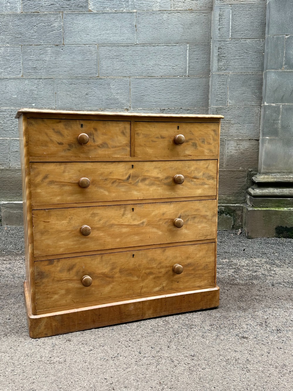A super quality satin birch chest of drawers in the manner of Holland & Sons, c.1860 View VIII