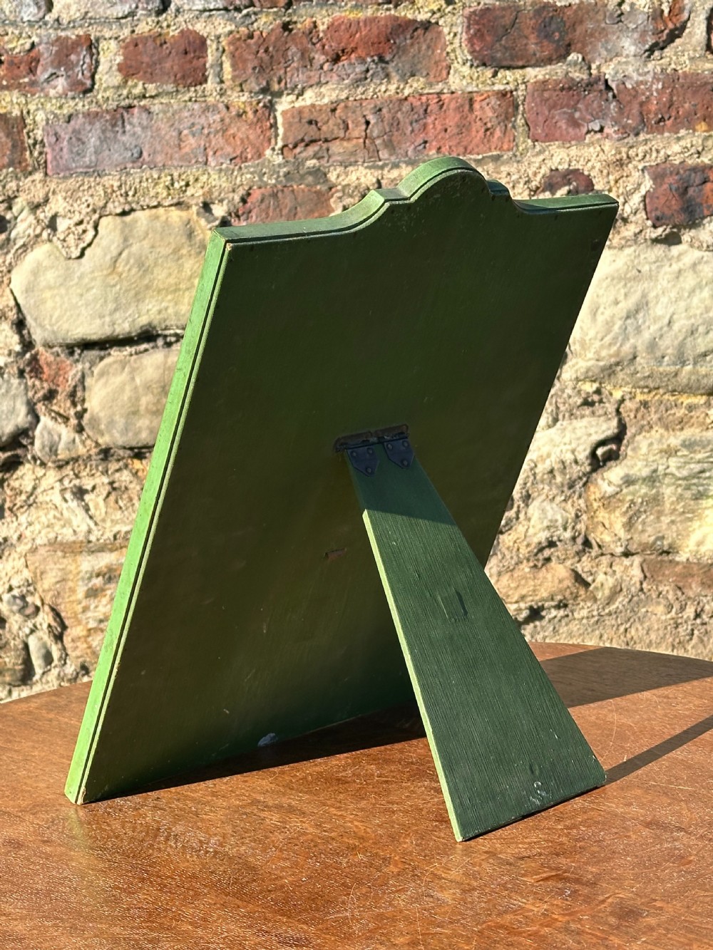 An apple-green lacquered and chinoiserie decorated easel mirror attributed to Whytock & Reid of Edinburgh View VI