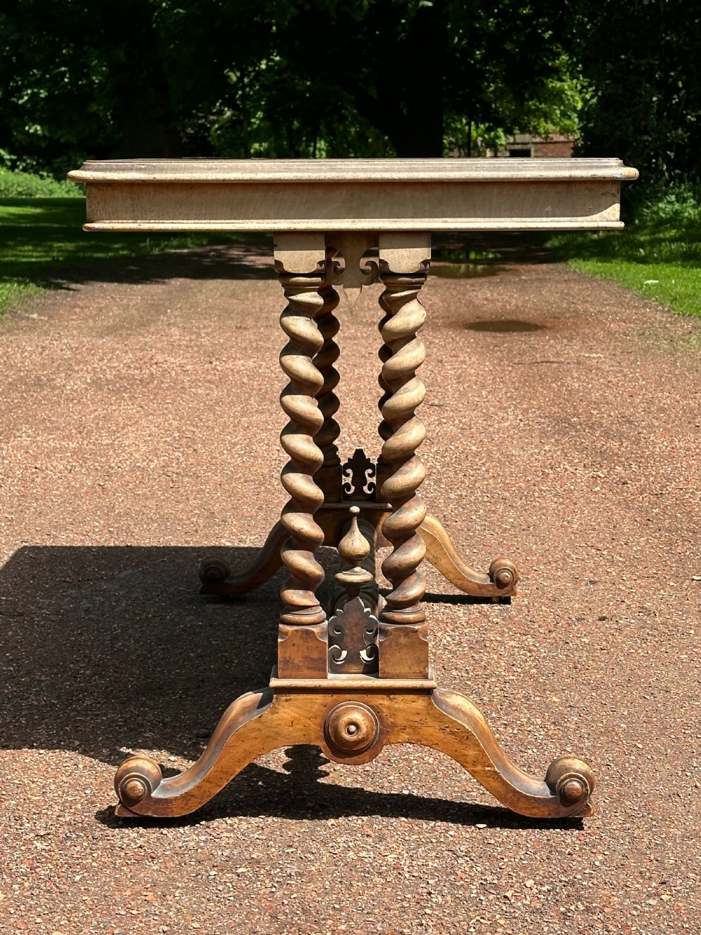 A rare walnut Antiquarian centre table by Johnstone & Jeanes, 67 New Bond Street, London, c.1840 View II