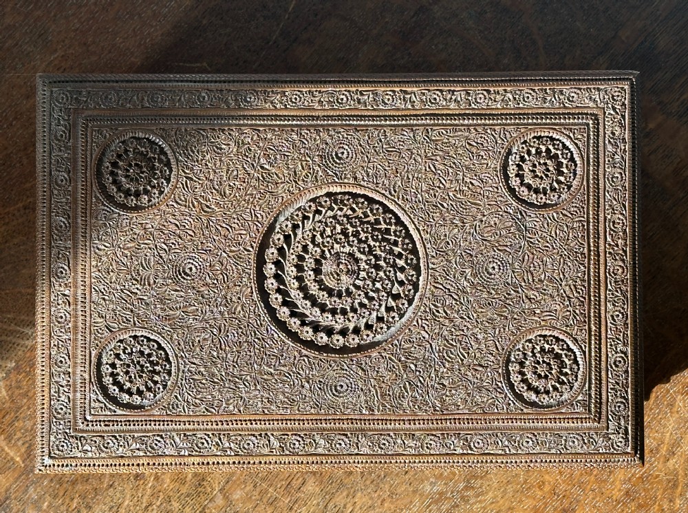 A late 19th century Anglo-Indian carved sandalwood casket, Mysore/Canara, Southern India View VI
