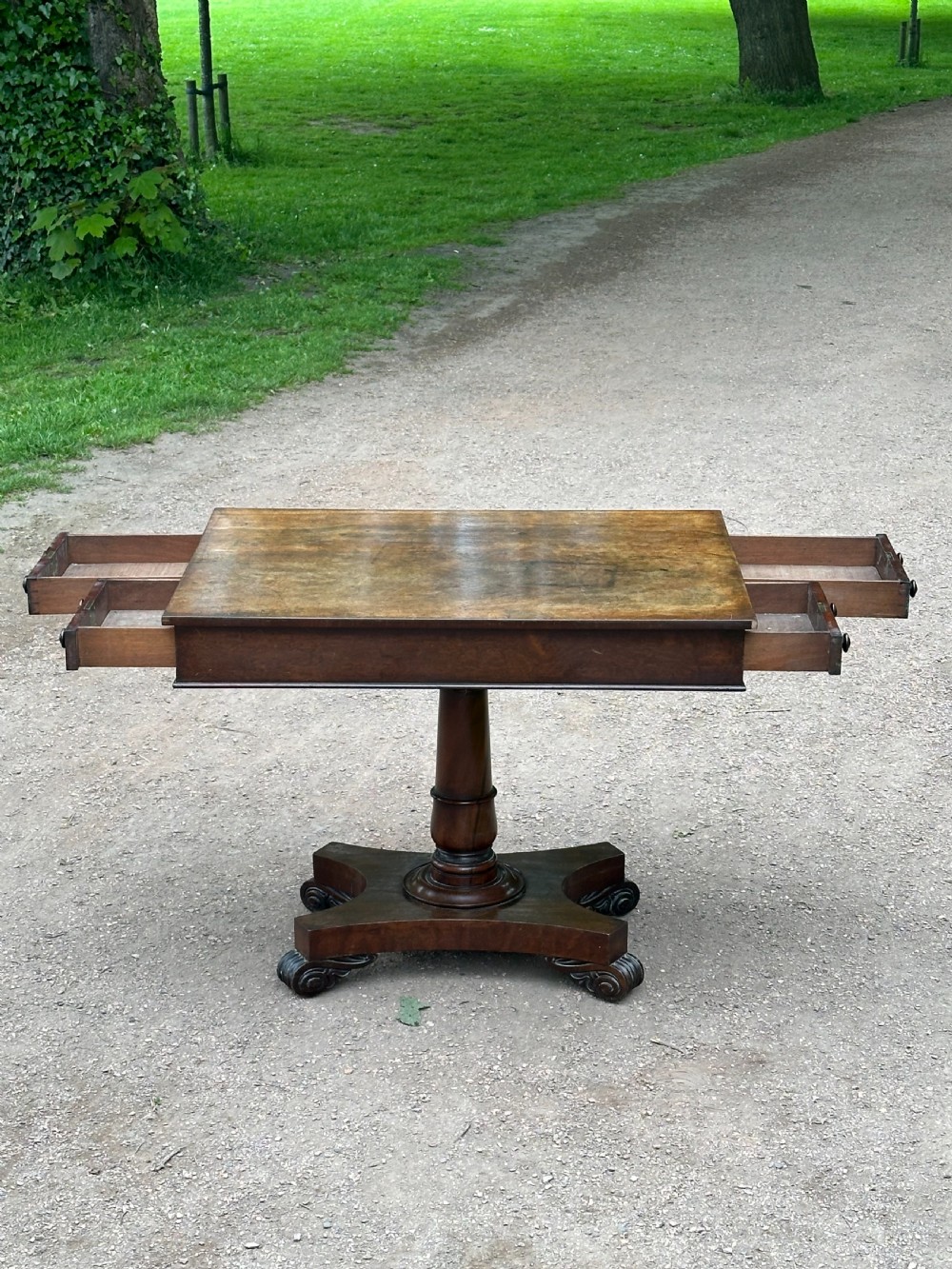 A rare Scottish George IV sabicu* library table in the manner of William Trotter, Edinburgh c.1820 View IX