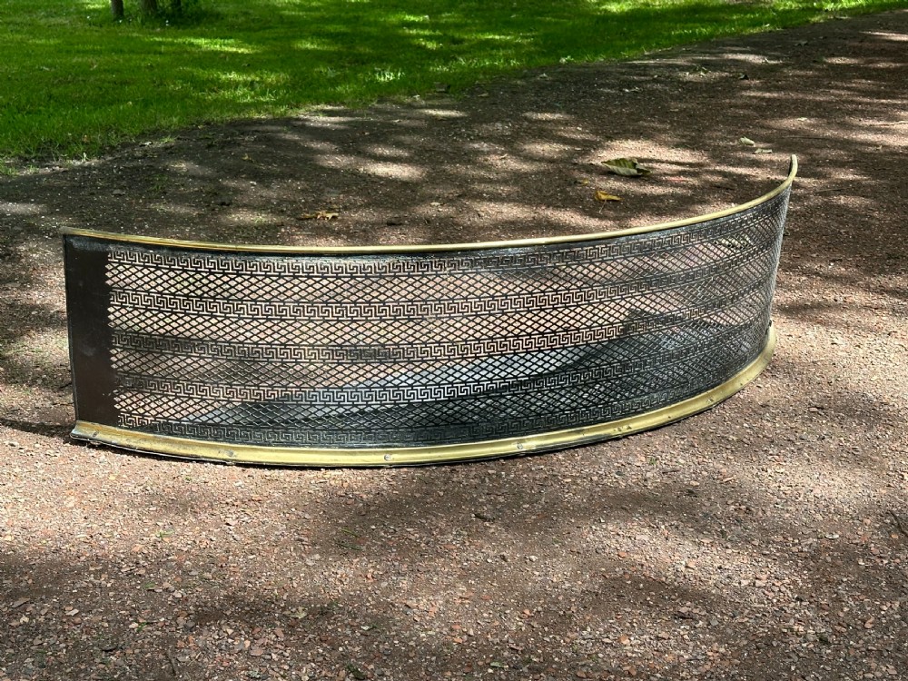 A Scottish George III lacquered steel and brass fender, possibly by David Robertson of Edinburgh View II