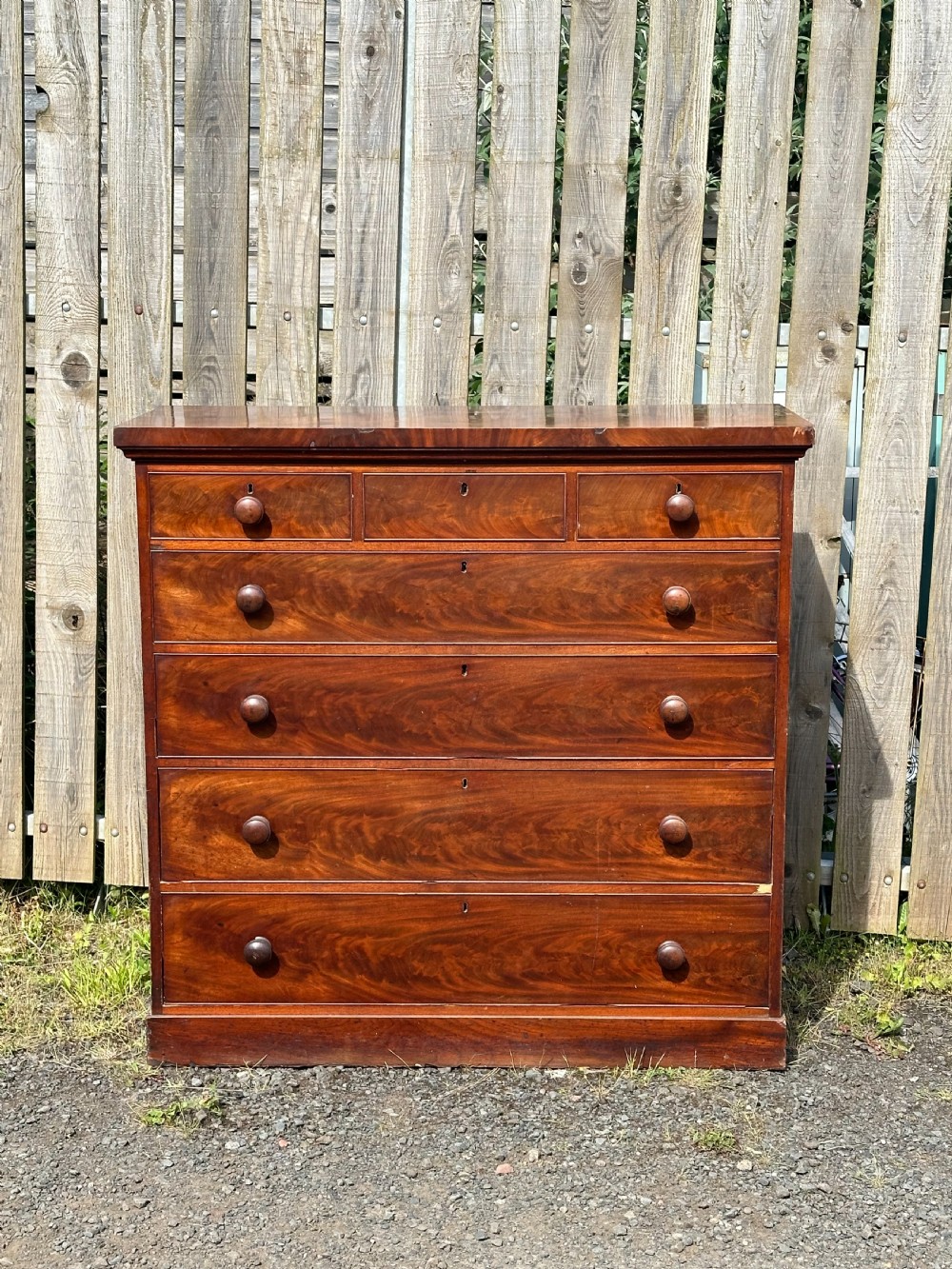 A very rare Scottish mahogany chest of drawers by William Deans of Melrose, c.1835