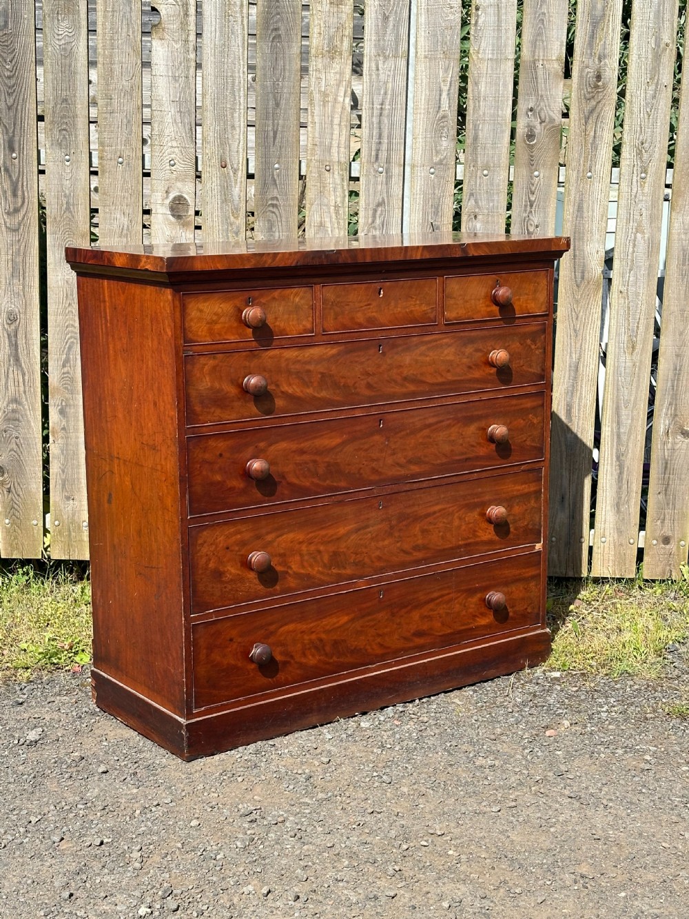 A very rare Scottish mahogany chest of drawers by William Deans of Melrose, c.1835 View V
