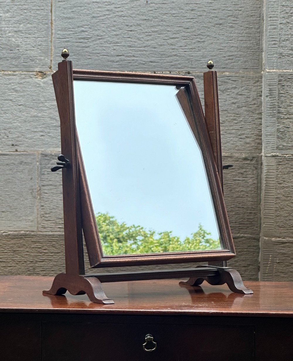A small George III carved mahogany dressing mirror, second half 18th century View II