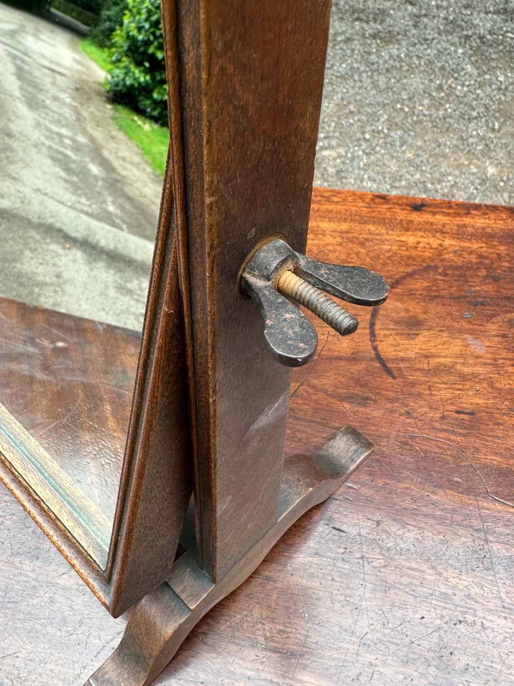 A small George III carved mahogany dressing mirror, second half 18th century View V