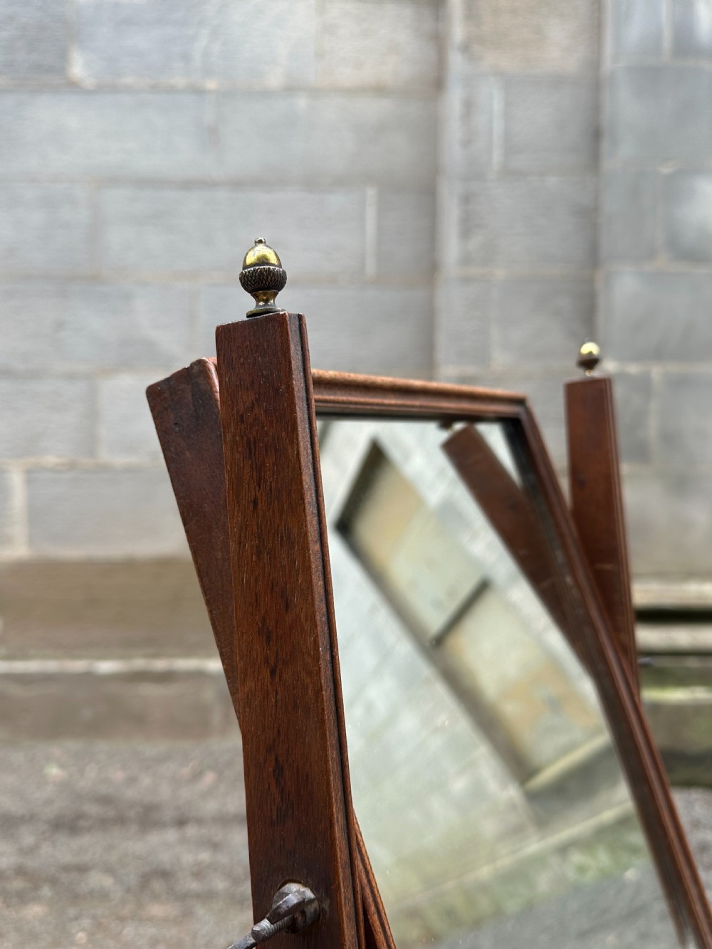 A small George III carved mahogany dressing mirror, second half 18th century View VII