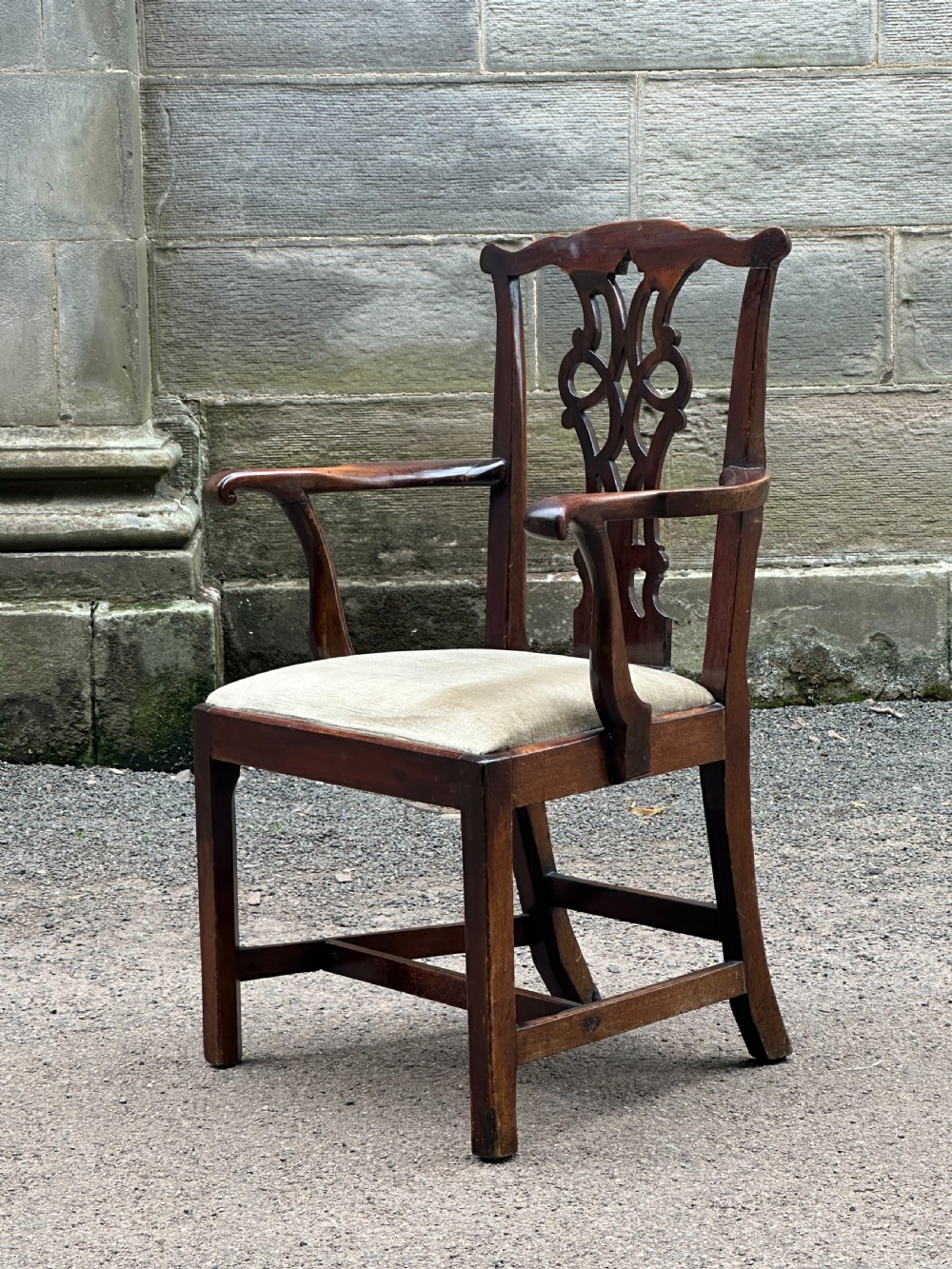 A Scottish George III mahogany and stained birch elbow chair, late 18th century View III