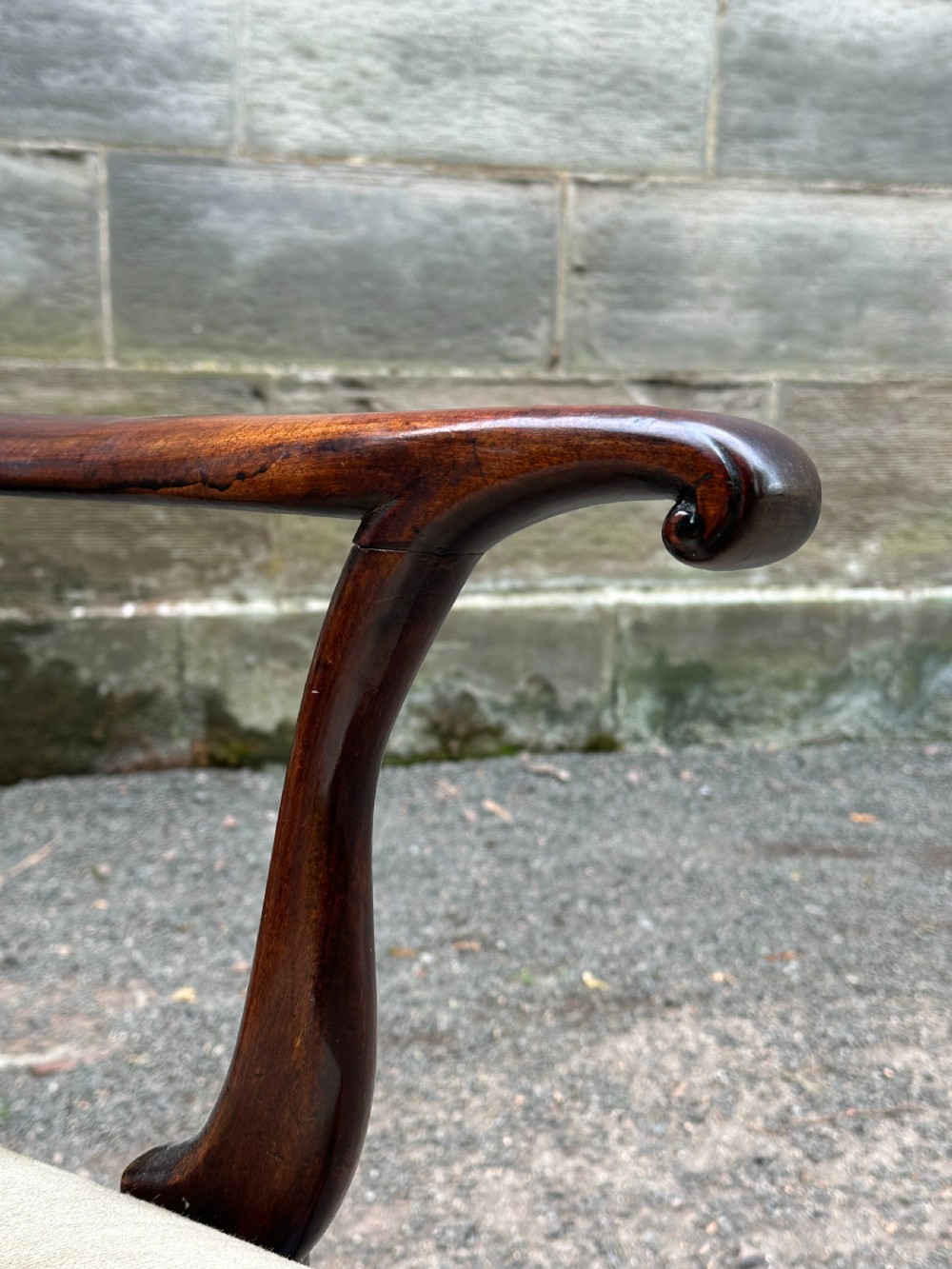 A Scottish George III mahogany and stained birch elbow chair, late 18th century View IV