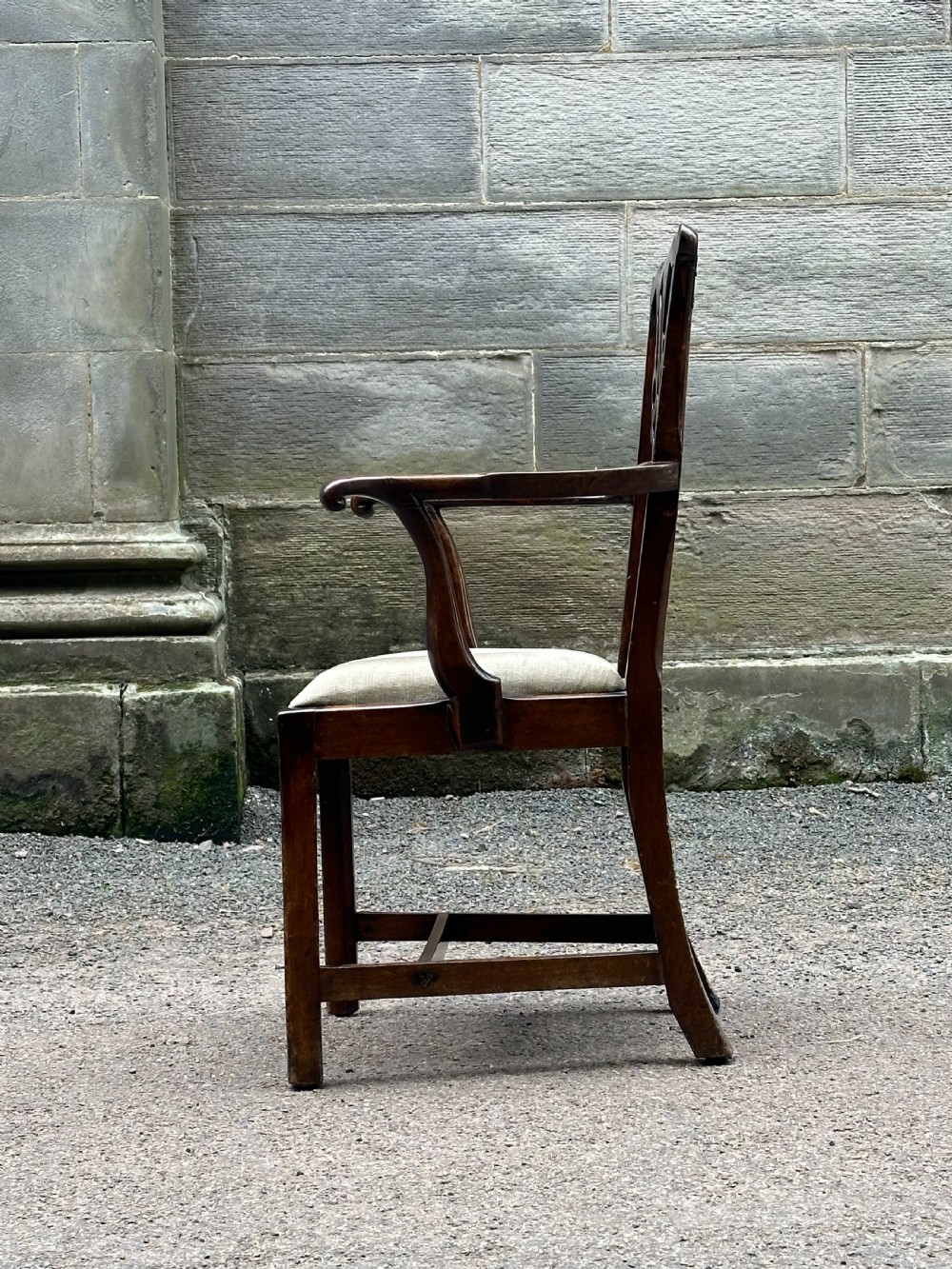 A Scottish George III mahogany and stained birch elbow chair, late 18th century View V