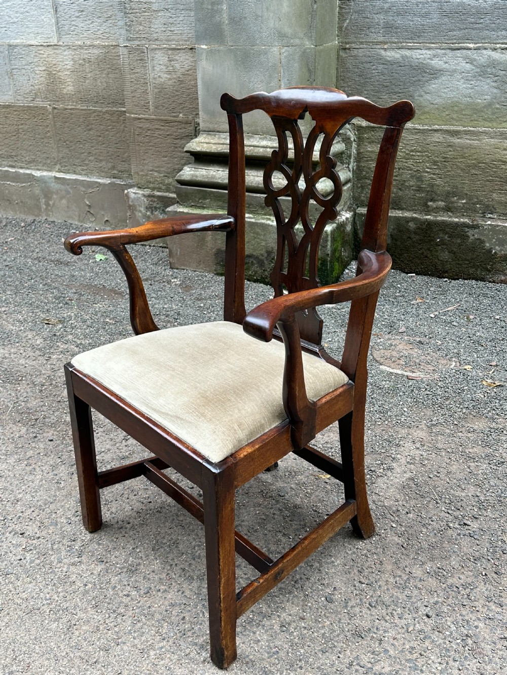 A Scottish George III mahogany and stained birch elbow chair, late 18th century View VI