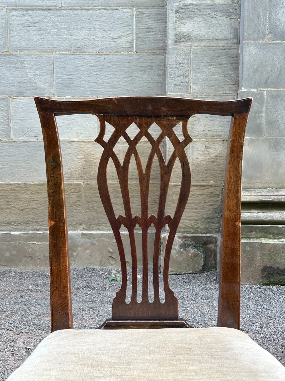 A pair of Irish George III walnut side chairs, c.1770 View IV