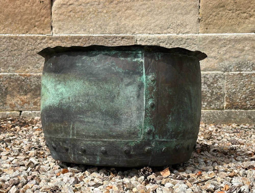 A 19th century rivetted copper planter View III