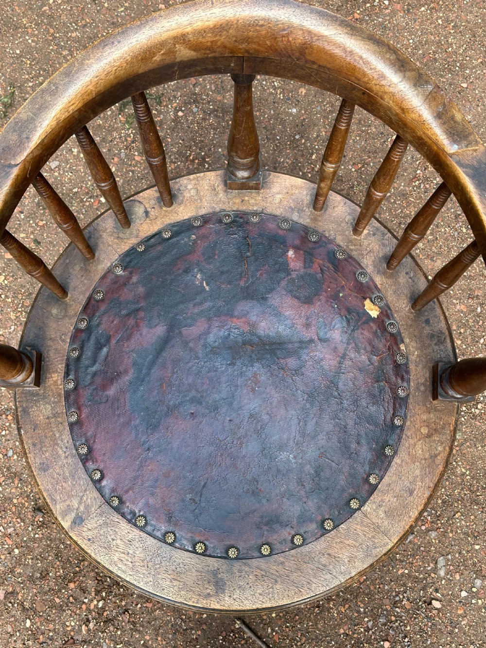 An Art Furniture walnut and leather upholstered chair, attributed to Liberty's / William Birch c.1900 View IV