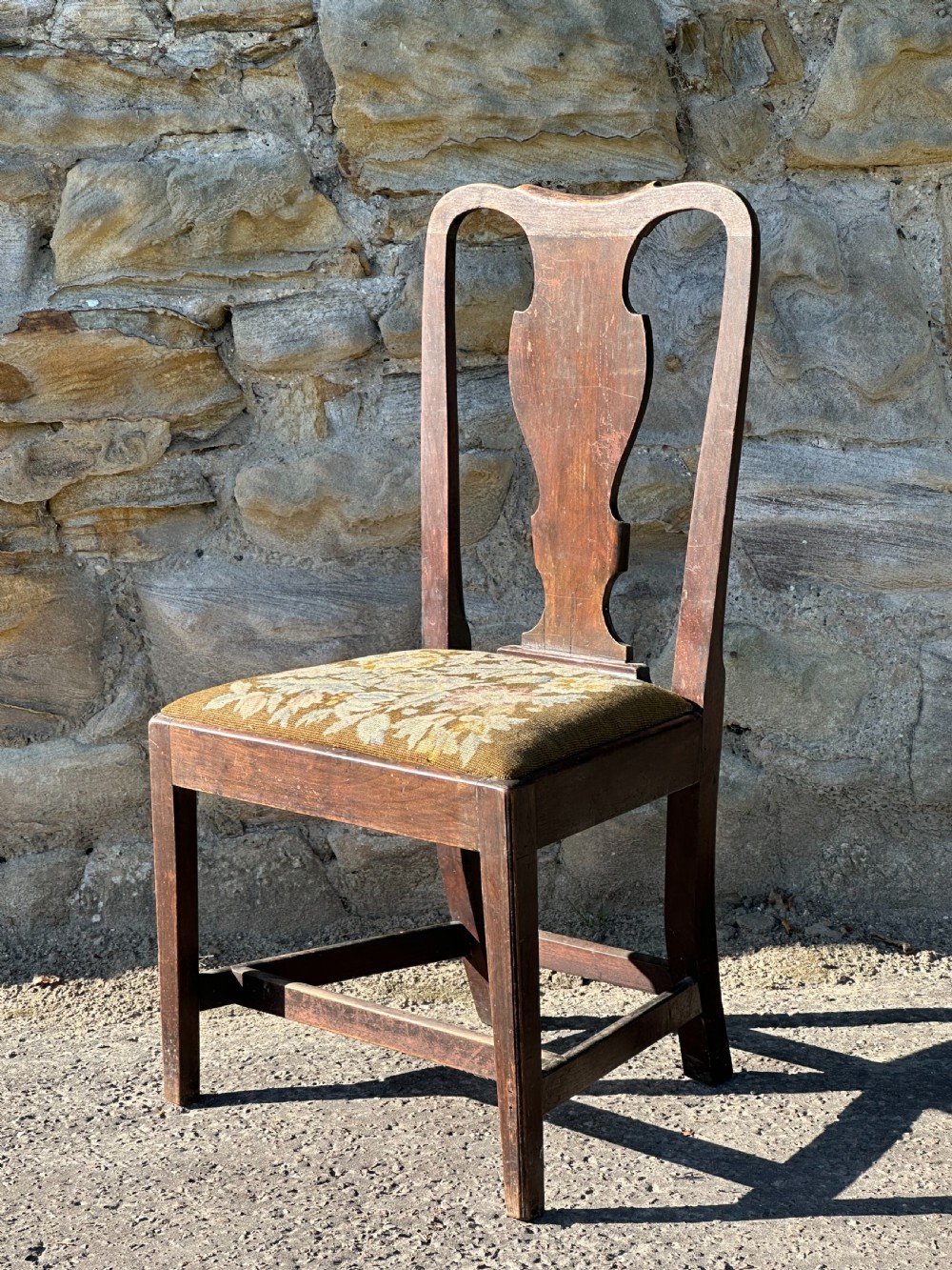 A Scottish George III elm side chair, third quarter 18th century