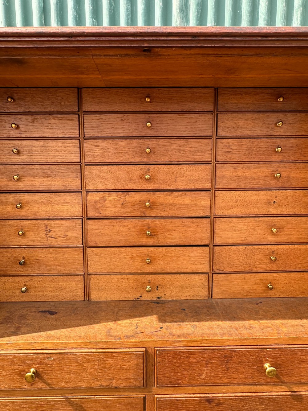A Scottish George III oak estate cabinet, 18th century View II