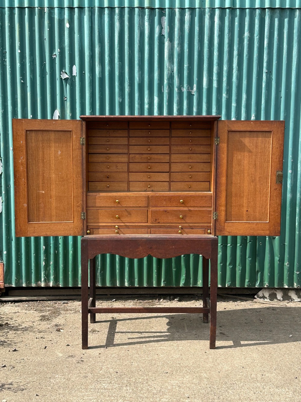 A Scottish George III oak estate cabinet, 18th century View III
