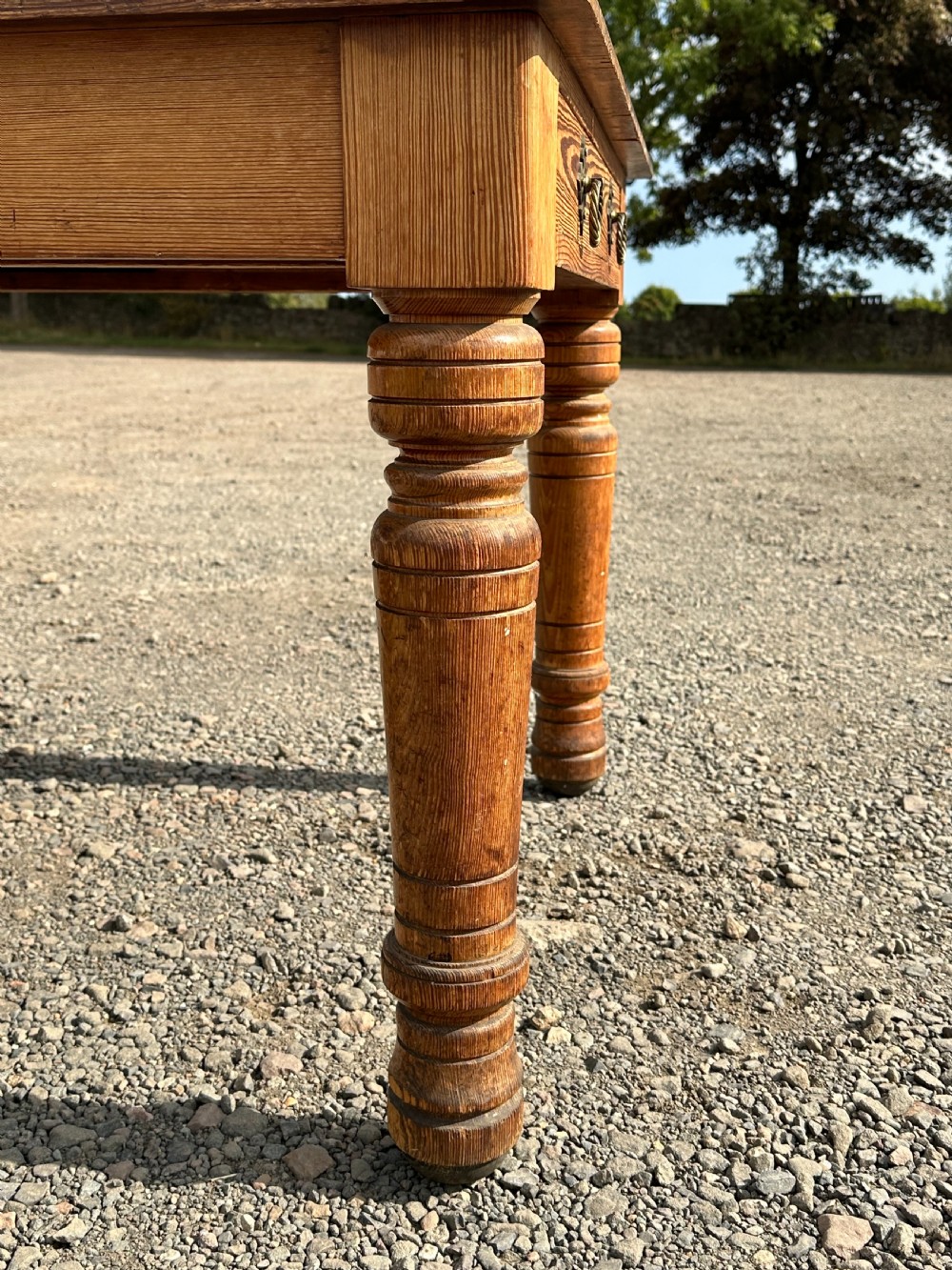 A pitch pine library table in the Gothic Revival taste, c.1880 View IV
