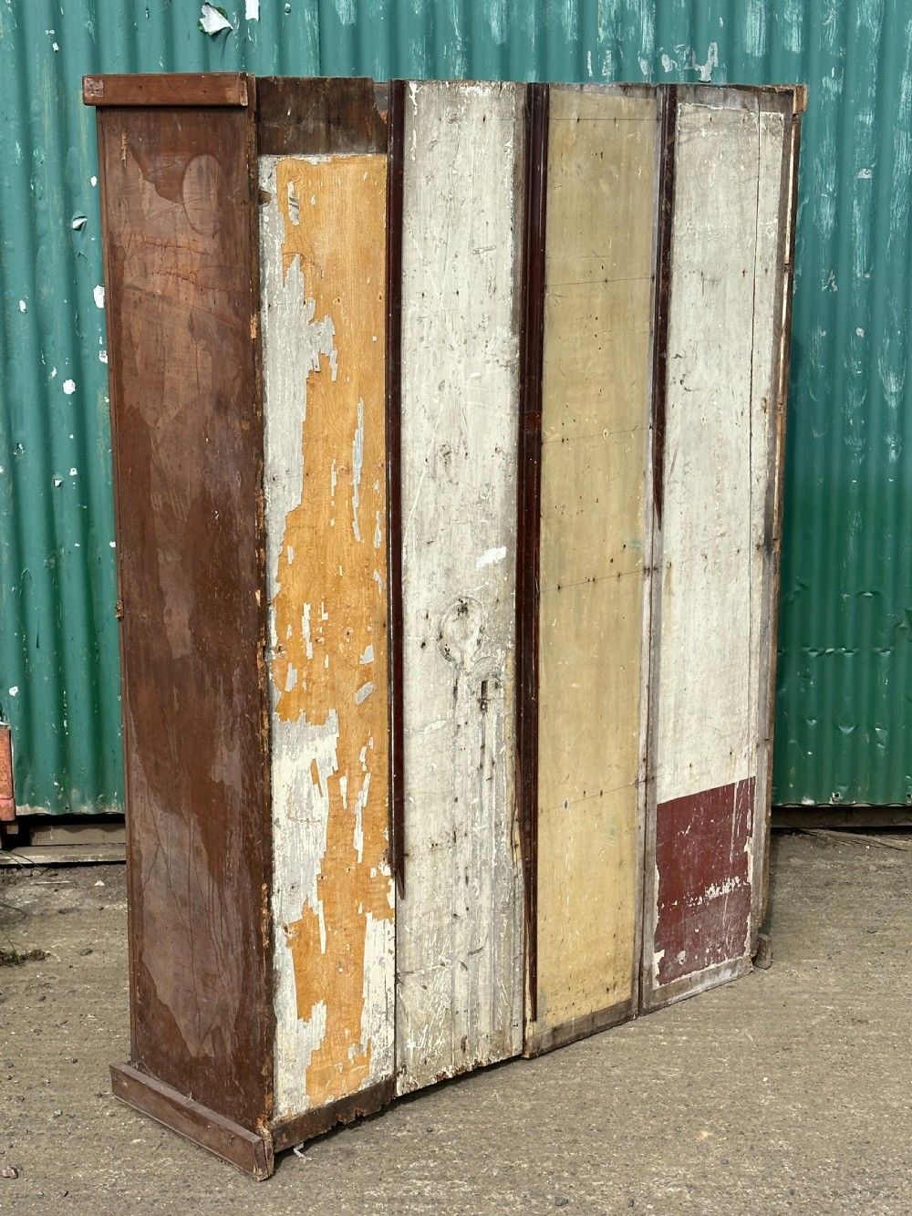 A Scottish mid-19th century painted pine aumrie press cupboard View IV