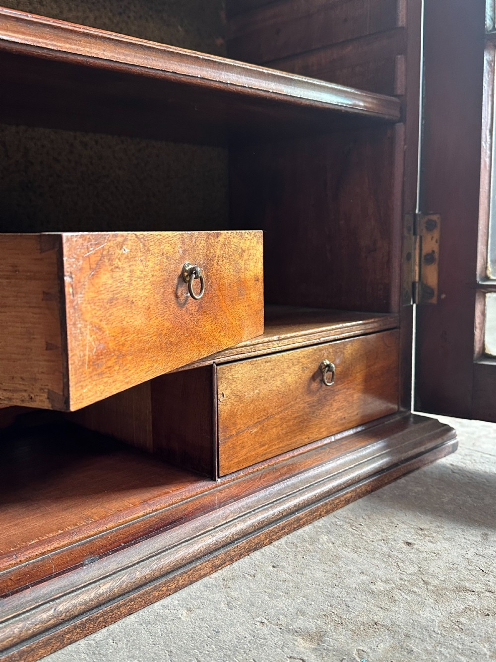 A George III mahogany bookcase top, probably Scottish, 1760's View V