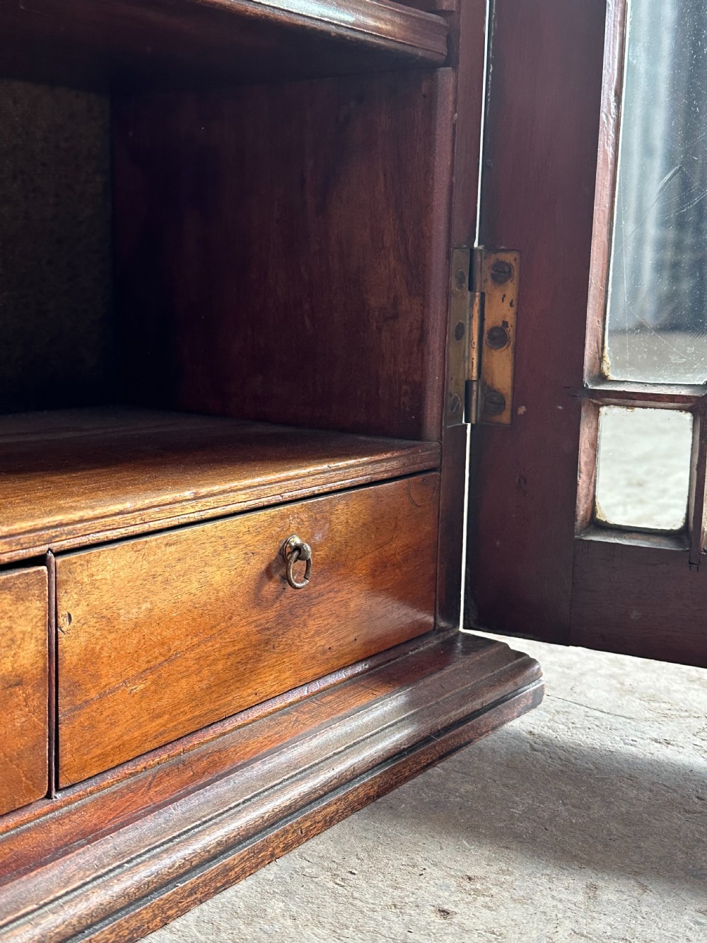 A George III mahogany bookcase top, probably Scottish, 1760's View VI
