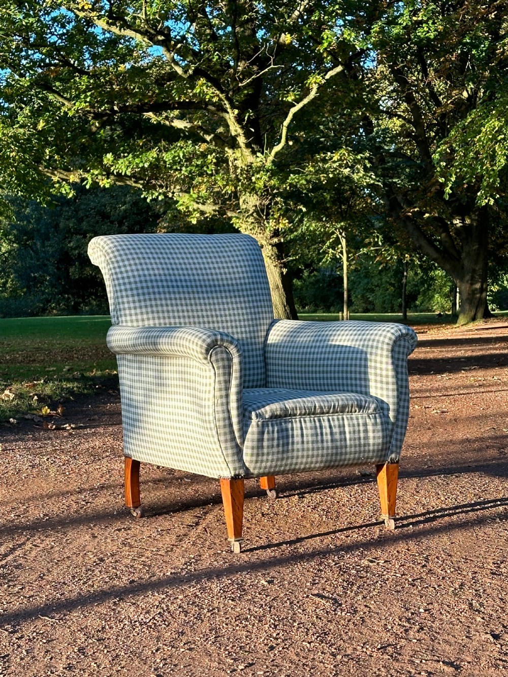 An Edwardian country house easy armchair c.1900