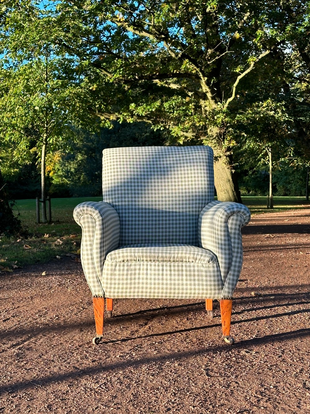 An Edwardian country house easy armchair c.1900 View II