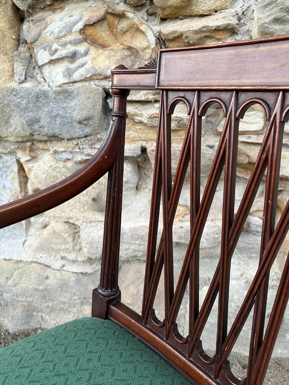 A fine George III mahogany armchair attributed to Gillows, c.1800 View X