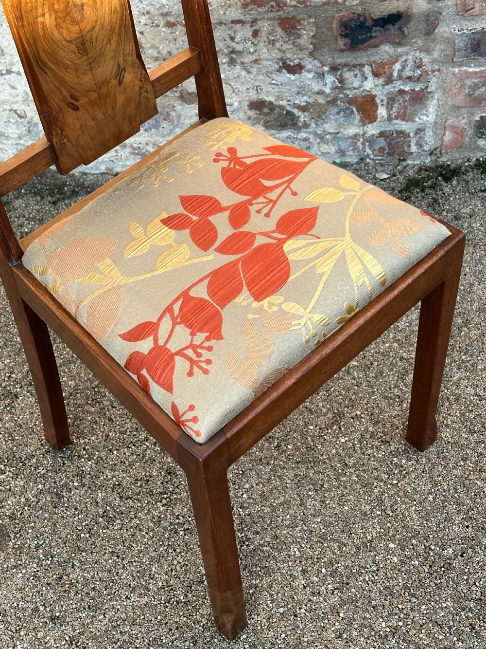 A dinky pair of walnut bedroom chairs, 1920's View III