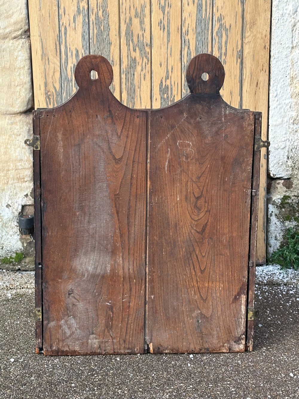 An interesting elm and pine Mural cabinet, British, circa late 17th /early 18th century View III