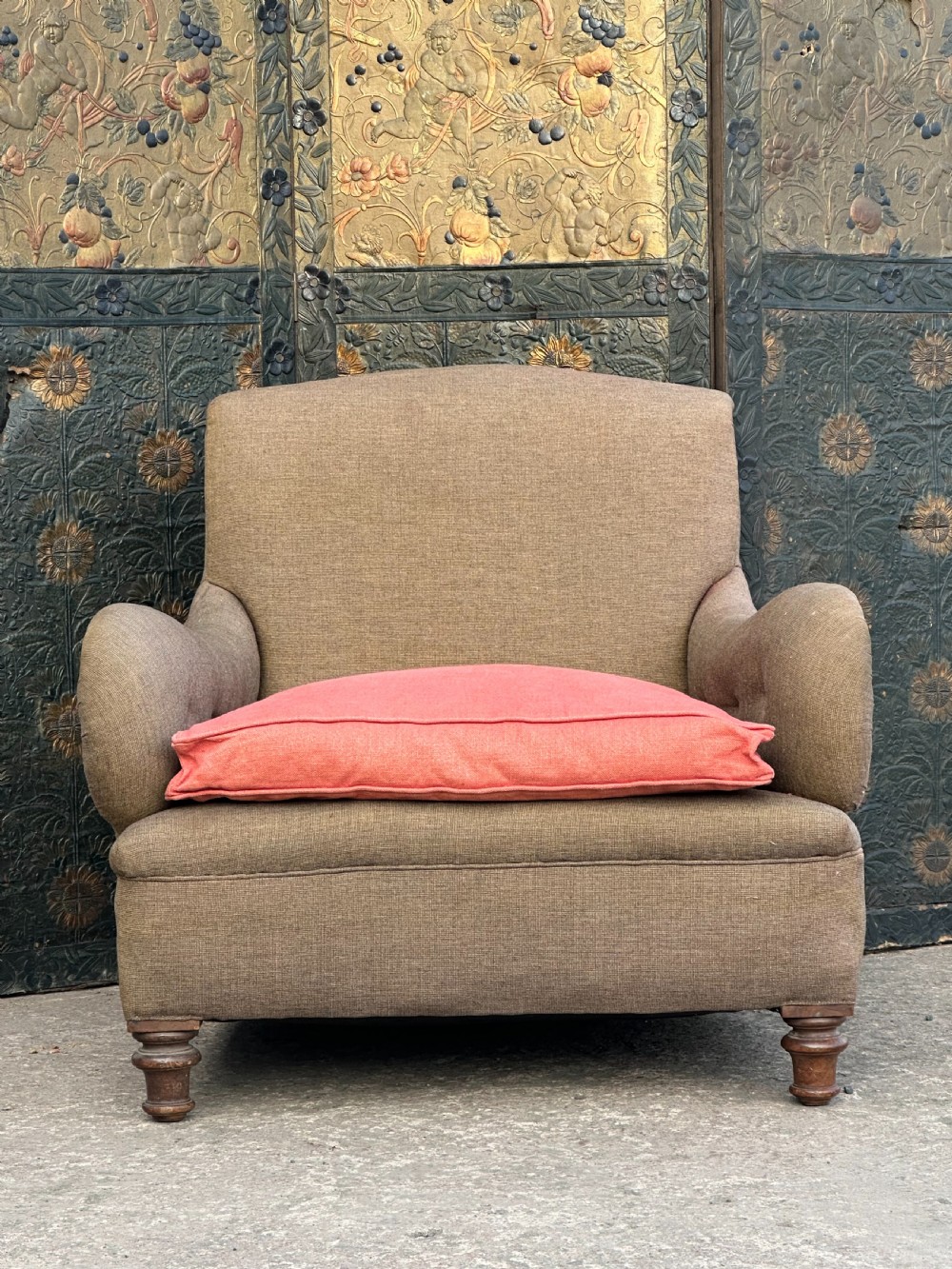 A large Victorian walnut country house easy armchair View II