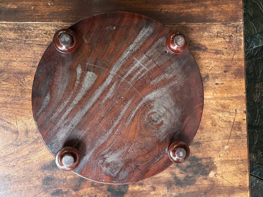 A Gillows of Lancaster mahogany 'cake stand' footstool View V