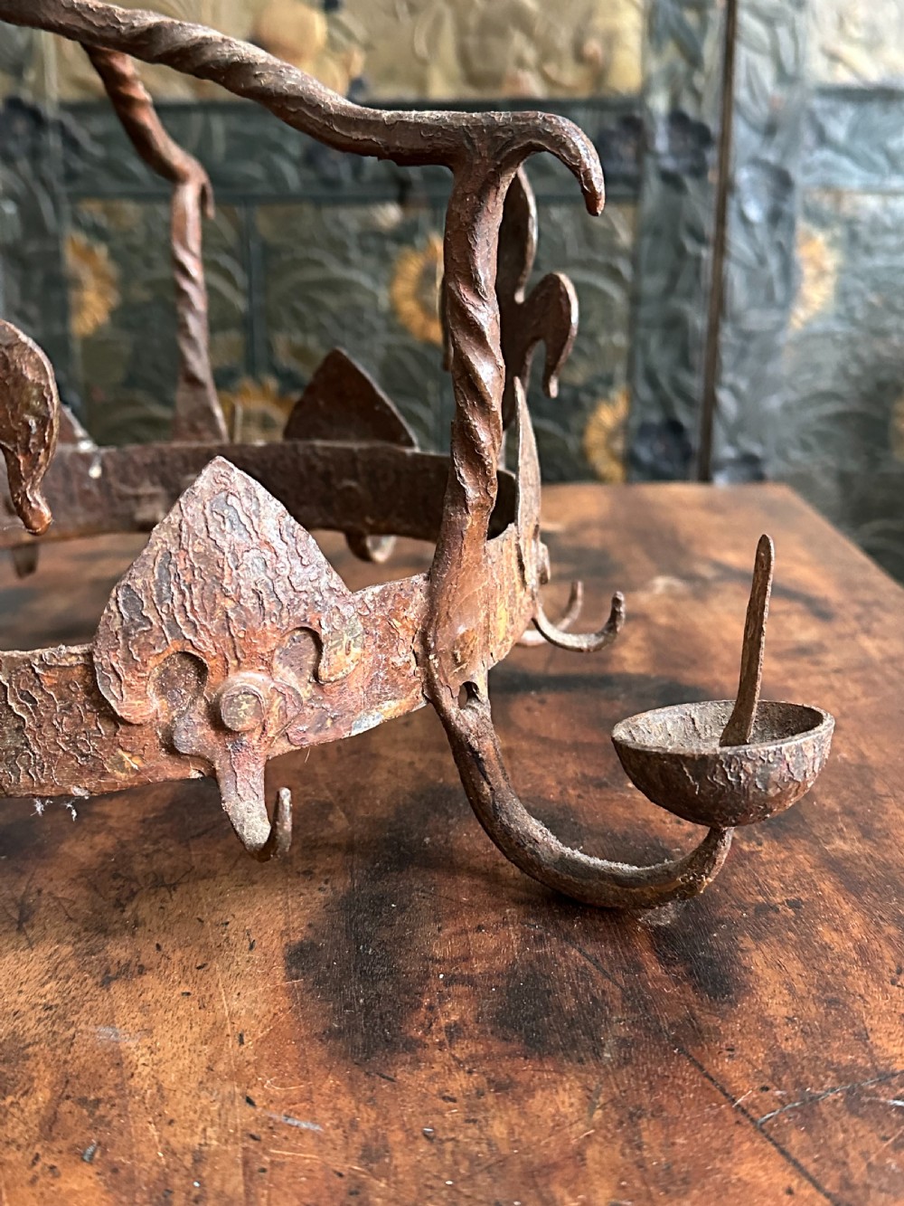 An 18th century wrought iron game crown View II