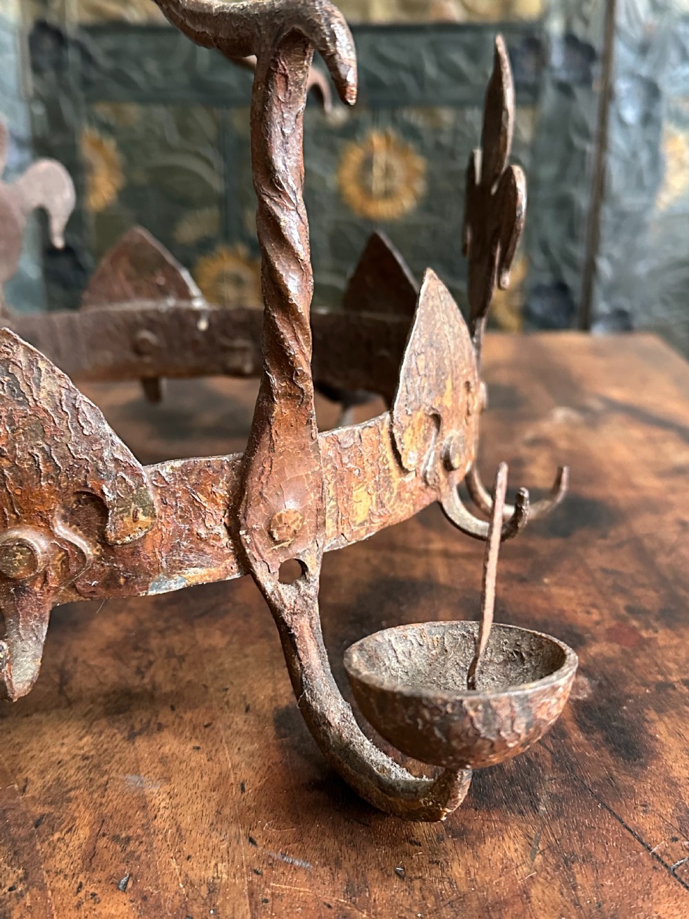 An 18th century wrought iron game crown View III