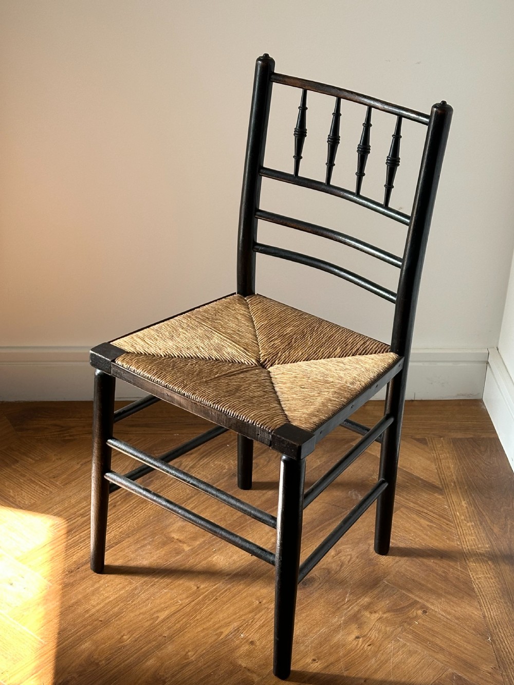 Attributed to Philip Speakman Webb (1832-1915) A Sussex chair made by Morris & Co., probably late 19th century View III