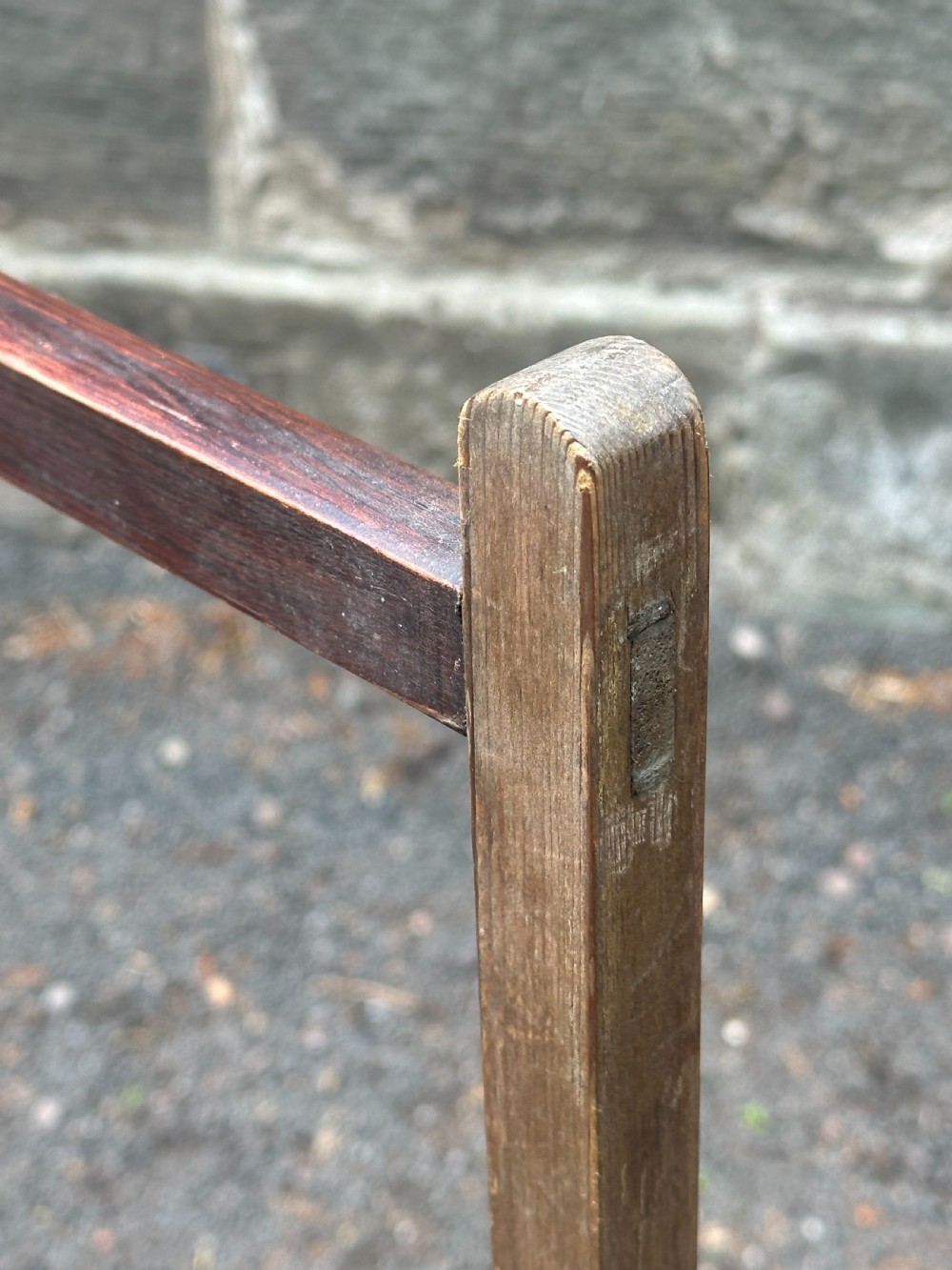 A Scottish George III stained pine towel rail View III